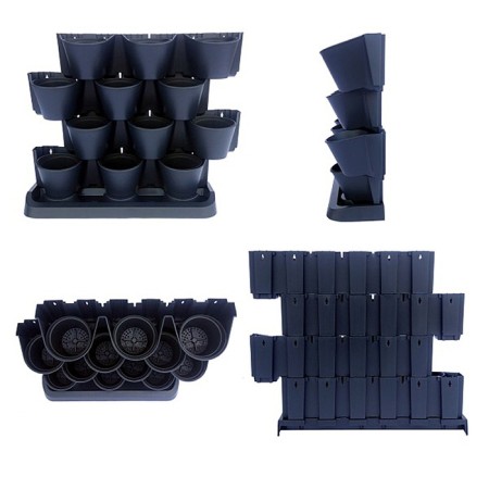 Vertical garden, black color, Cascade Garden-5
