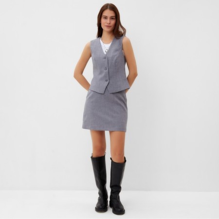 Women's vest mist, r.48, gray-8