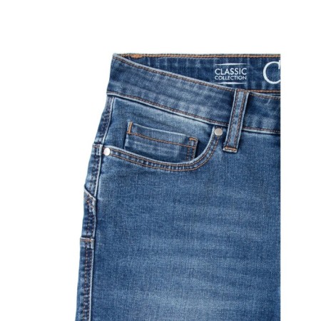 Women's jeans modeling with high planting Contte Elegant, size XS, blue color-4