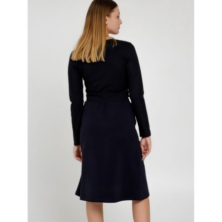 Female skirt, size 54, dark blue color-4