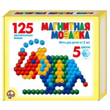 Mosaic magnetic hexagonal, 5 colors, 125 elements