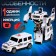 Police jeep robot, transforms automatically in a collision