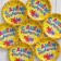 Disposable paper plate "Happy Birthday" Gifts and serpentine (set 6 pcs)