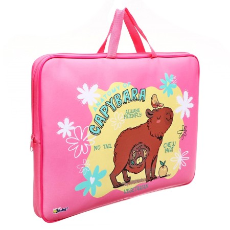 A3 folder with handles of textiles 45 mm 475*345 mm PMD 3-20 "Capybara" (handle) 72971-1