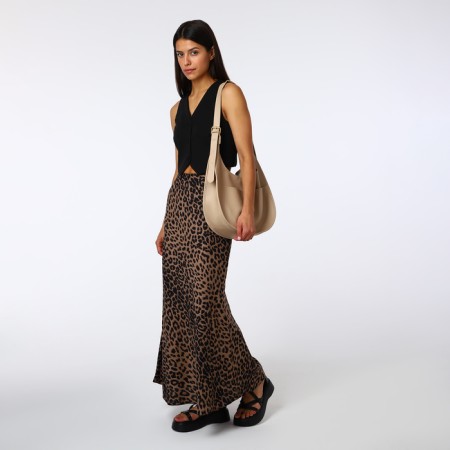Women's bag on magnet Textura, average size, beige color-10