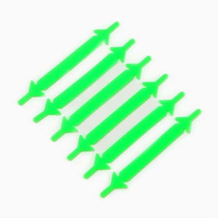 Silicone laces, set 6 pcs, color rainbow-15