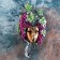 Venetian mask "Grape" gold, 30cm