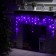 Garland "fringe" 1.8 × 0.5 m, IP20, dark thread, 48 LED, purple glow, 8 modes, 220 V