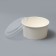 White salad bowl, with a plastic lid, 1000 ml
