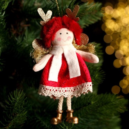 New Year's Suspension "Doll" 8.5 × 3.5 × 16.5 cm, mix