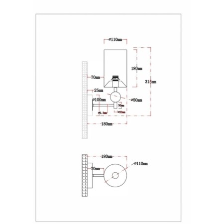 Sconces Arte Lamp Matar A4027AP-1PB, E14, 40 W, 11x18x32 cm, copper-2