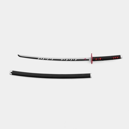 Souvenir weapon "Katana Kedu" 100 cm, blade 65 cm, black, fire guard-2