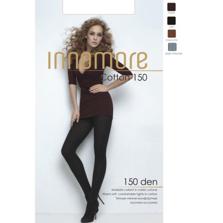 Women's tights Innamore Cotton 150 Black Color (Nero), river 4