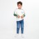 Sweatshirt for a boy, the color is gray-green, height 110 cm
