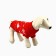 Clothing for dogs. Knitted sweater with "New Year" ornament, red, size m