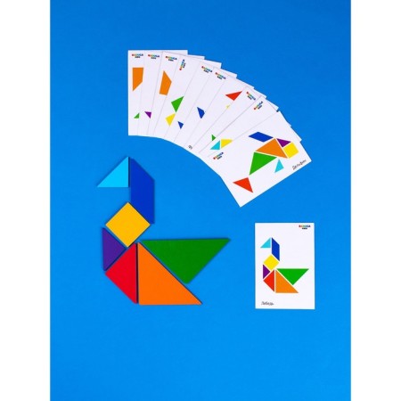 Puzzle "Tangram" with cards (17 pcs.)-3