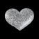 Application "Heart", 3.7 × 2.8 cm, 10 pcs, silver color