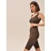 Women's bicycles with a braid "Kosichka" Mirey Short Leggings Plait, size 46-48, color dark brown