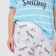 Female set (T-shirt/pants), blue/light gray color, size 52