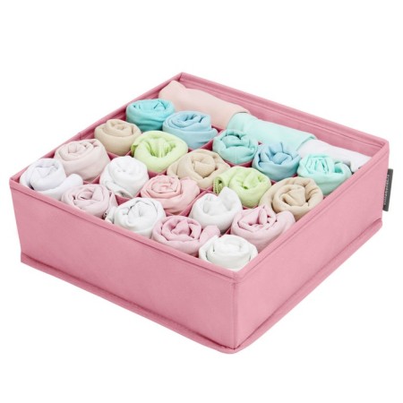 Organizer for linen, 21 cells, pink color