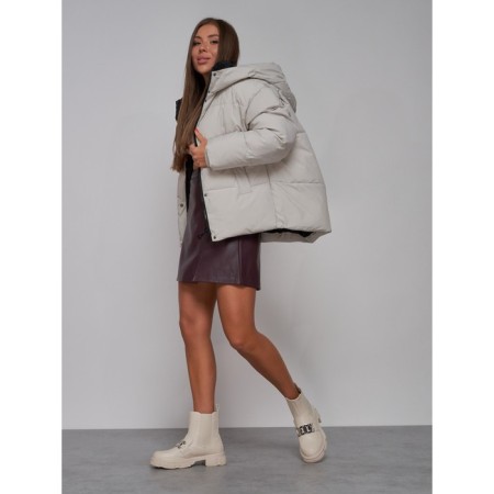 Winter jacket, size 50, light gray color-16