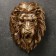 Suspension decor "Leo Head" Gold, 23x35x52cm