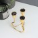 Summary Metal for 3 candles "balance" gold 15x10x10 cm