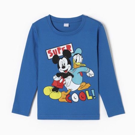 T-shirt with long sleeve "Mickey Mouse and Friends", Disney, height 110-116, blue-4