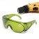Glasses protective tundra, green, open type, shockproof material