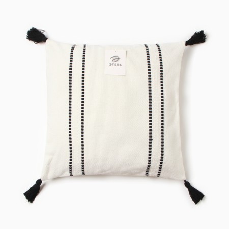 Pillowcase decorative Ethel Scandil 45x45 cm, black color, cotton-3