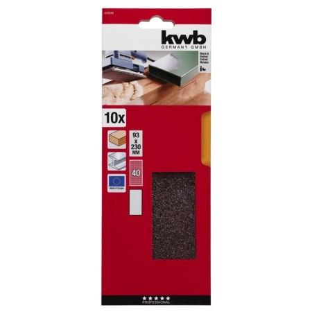 Grinding sheet KWB, 93x230 mm, K40, aluminum oxide-1