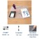 Office table 48 x 65 cm, calligrata, transparent, matte