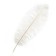 Feather for decor, length: from 45 to 50 cm, white color
