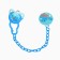 Set: nipple - a dummy with a crocodile holder, classic, +6 months, blue color