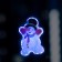 LED toy on Velcro "Snowman in the Hat" 7 × 10 cm, batteries Lr44x3, glow of multi