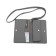 Passport cover, genuine leather, gray 14x10x0.5 cm