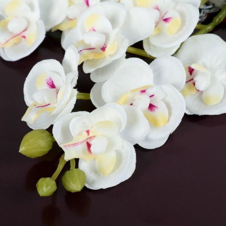 Artificial flowers "Royal orchid" 3.5x28 cm, white-1