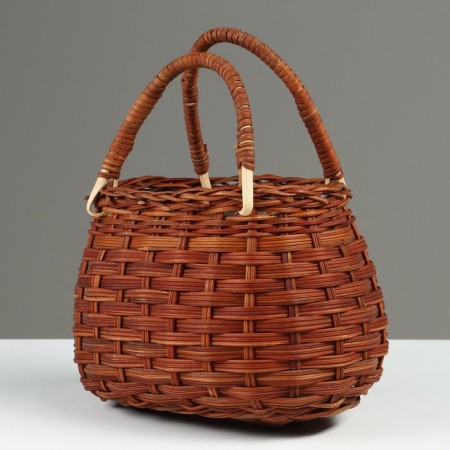 Wicker basket, 17 x 11 x 13.5/25.5 cm, rattan