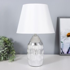 Celeste table lamp E14 40W silver 22x22x28 cm Risalux
