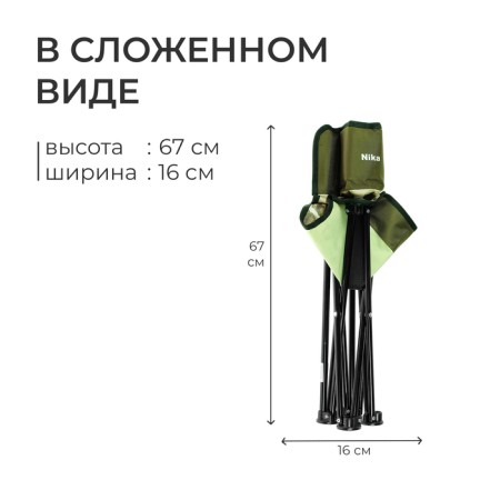 Folding chair "Premium 2", 42x42x67 cm, color Safari/Haki-3