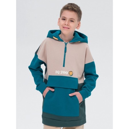 Hudy for the boy Pelican, height 158 ​​cm, green color-7