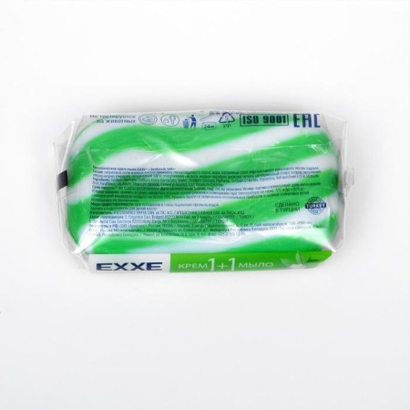 Cream-soap Exxe, 1+1 "Olive oil", green striped, 80 g-3