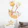 Sticker Plastic Interior Color "Girafics in an umbrella with flowers" 30x60 cm
