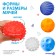Gift set of developing, tactile balls of crumb I am a “magic star” 5 pcs., Blue color