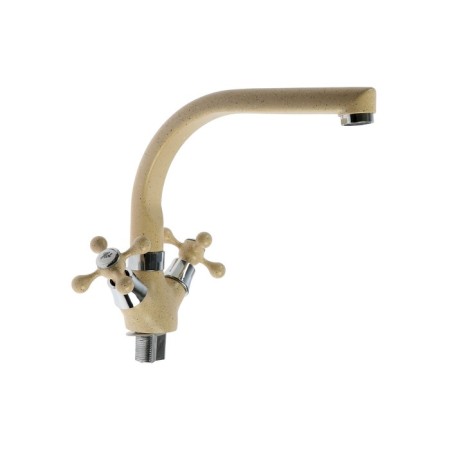 Everest Kitchen Comer B69-659, two-wound, high spout, on a nut, beige