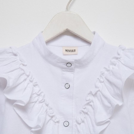 Blouse for girls minku color white, river 134-6