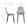 Capri Metal/Velvet, Black/Gray chair 45x51x86 cm