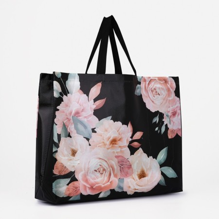 Household bag without fastening, black color