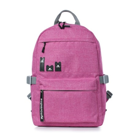 Youth backpack, synthetic fabric, 285x440x135 cm, roses/black-1