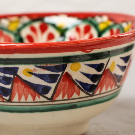 PIALA RISHTAN CIRAMICA "Patterns", 9.5 cm mix, red-2